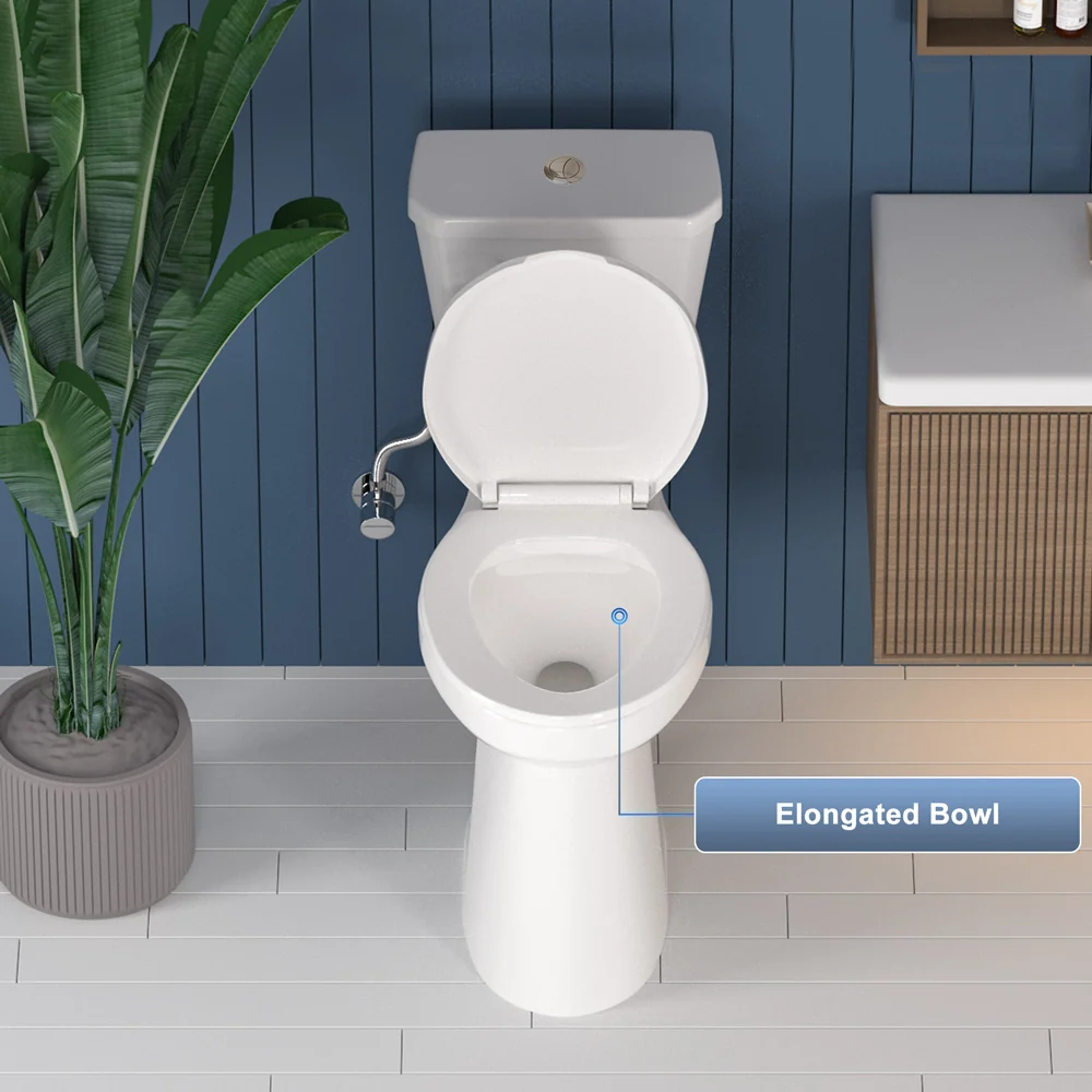 ELEMAZ 21" Extra Tall Toilet for Seniors & Tall Adults | Dual Flush MAP 1000g - Image 5