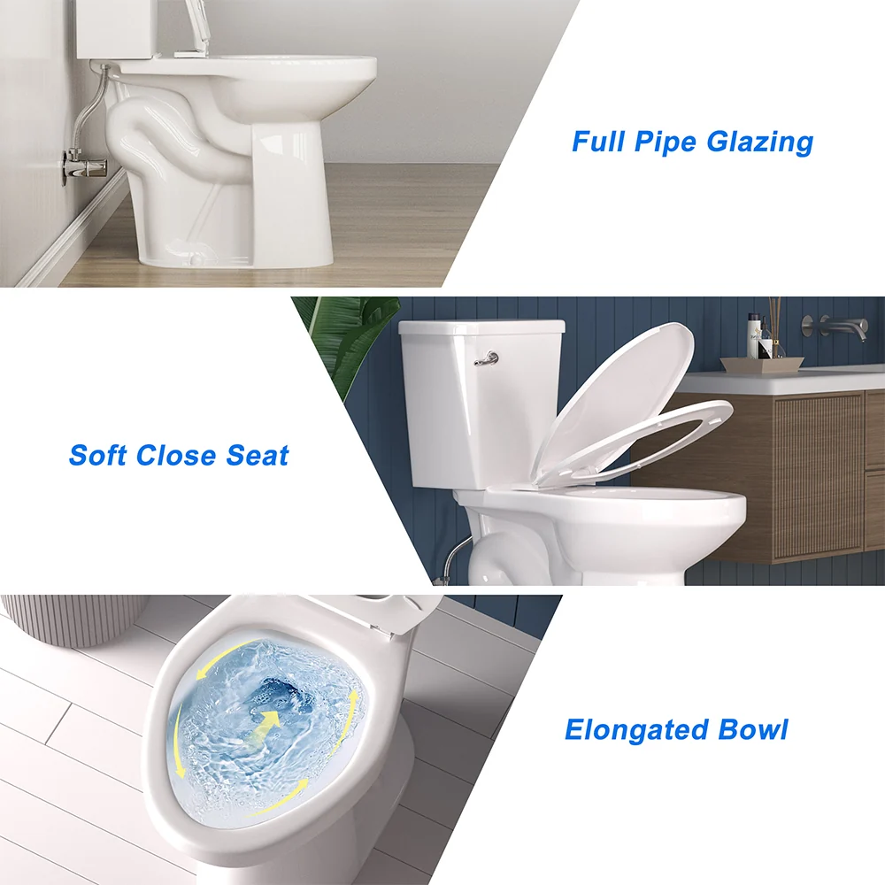 ELEMAZ 21" Extra Tall Toilet for Seniors & Tall Adults - Image 5