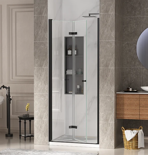 CALYZ 33-34" W × 72" H Frameless Bathroom Glass Bifold Shower Door