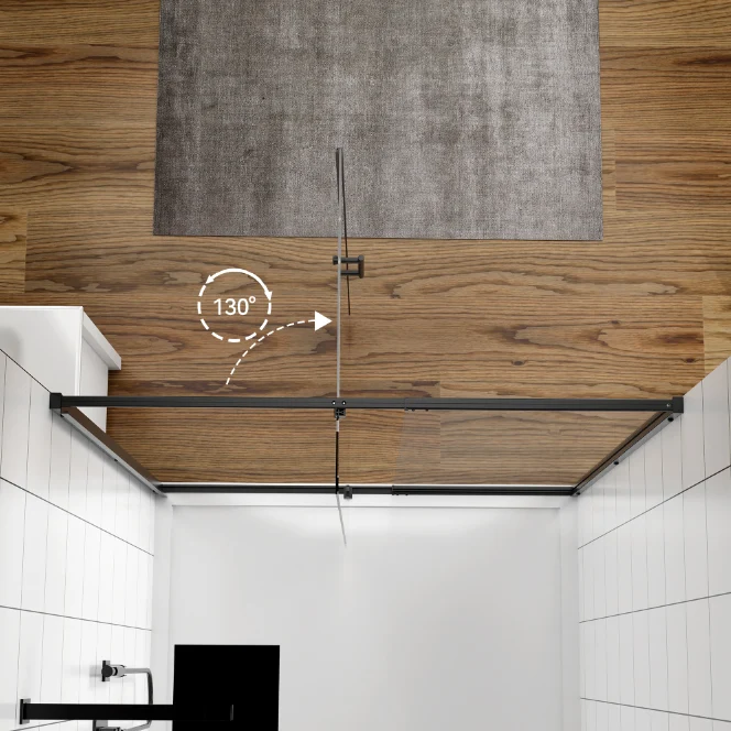 CALYZ Pivot Glass Shower Door 50-54" W x 71" H - Image 3