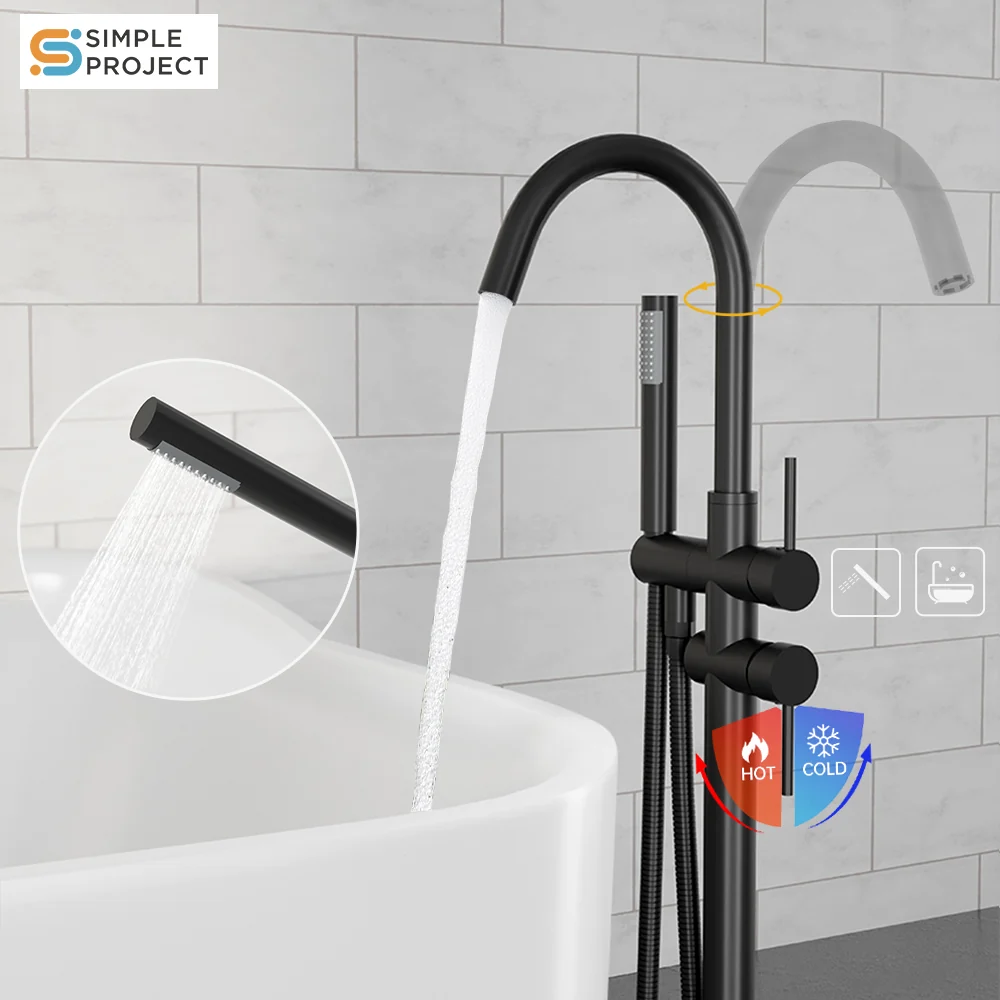 SpaSyra Freestanding Tub Faucet with Hand Shower