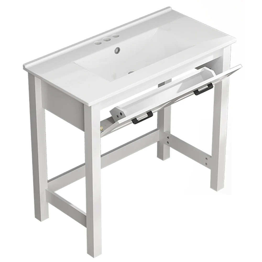 Sigsoul 36 Inch ADA Vanity with Sink | Roll-Under Bathroom Vanity - Image 7
